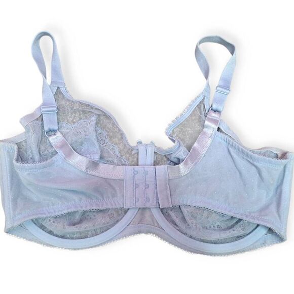 Wacoal Women's Plus Size Retro Chic Full Figure Underwire Bra Powder Blue 40DDD - Picture 2 of 4